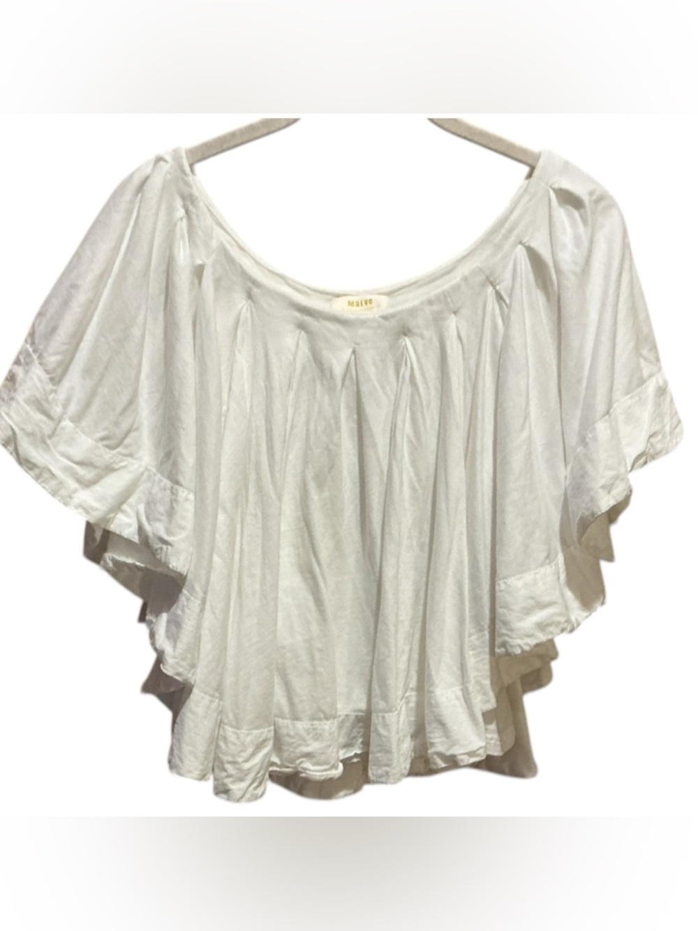 MAEVE Anthropologie WHITE Short Sleeve Swing Top - Picture 2 of 12